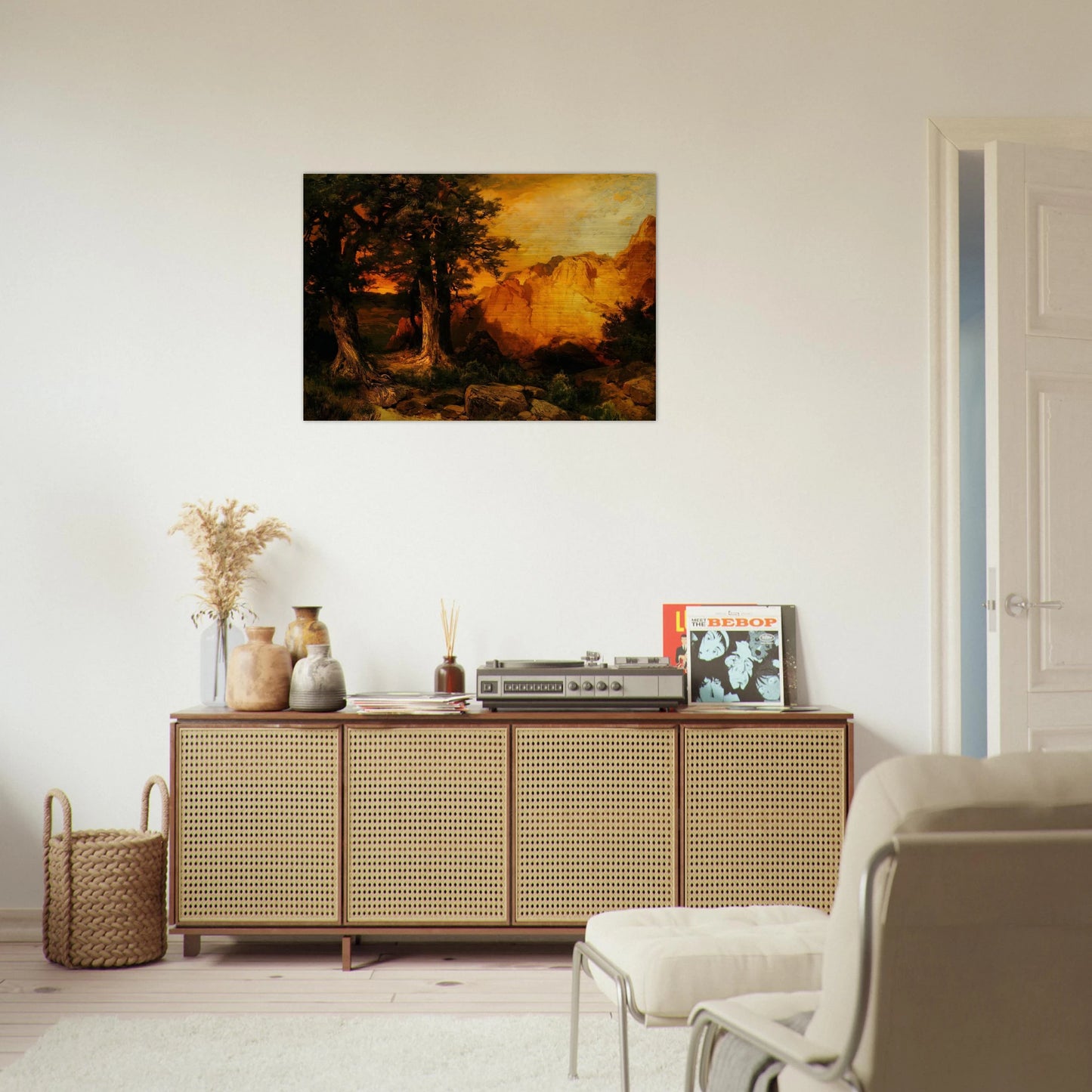 The Grand Canyon - Thomas Moran Brushed Aluminum Print - 70x100 cm / 28x40 inches | Thomas Moran Aluminum Print | Thomas Moran Prints
