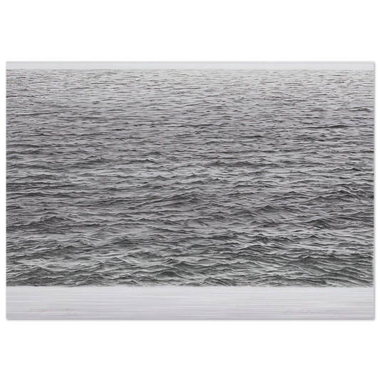 DRYPOINT OCEAN SURFACE 1983 - Vija Celmins Brushed Aluminum Print - 70x100 cm / 28x40 inches | Vija Celmins Aluminum Print | Vija Celmins Prints