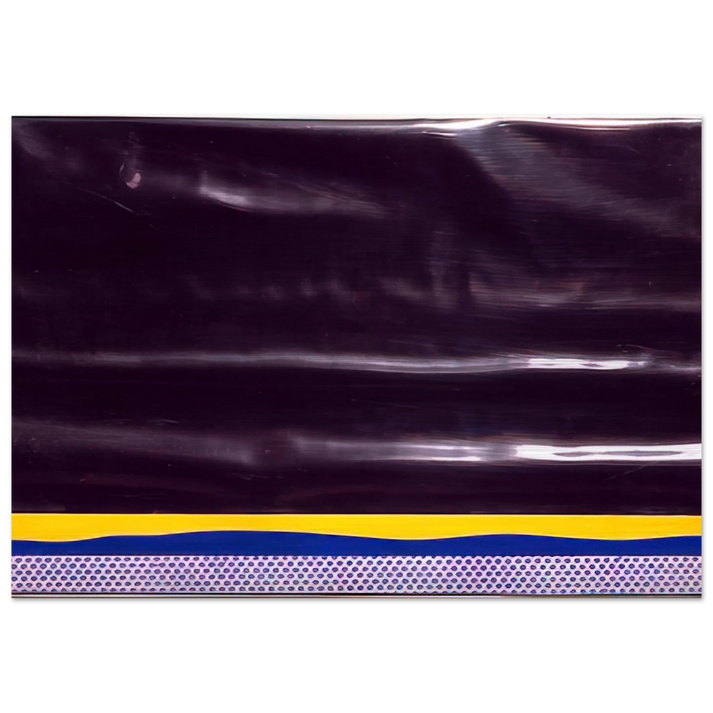YELLOW LANDSCAPE 1965 - Roy Lichtenstein Brushed Aluminum Print - 70x100 cm / 28x40 inches | Roy Lichtenstein Aluminum Print | Roy Lichtenstein Prints