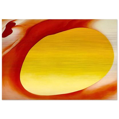 Pelvis Series - Red with Yellow - Georgia O'Keeffe Brushed Aluminum Print - 70x100 cm / 28x40 inches | Georgia O'Keeffe Aluminum Print | Georgia O'Keeffe Prints