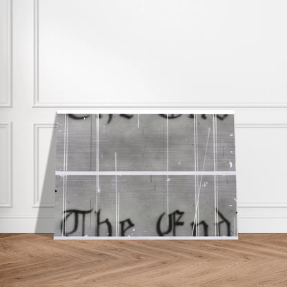 THE END 1 1993 - Edward Ruscha Brushed Aluminum Print - 70x100 cm / 28x40 inches | Edward Ruscha Aluminum Print | Edward Ruscha Prints