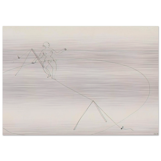 TIGHTROPE WALKER 1932 - Alexander Calder Brushed Aluminum Print - 70x100 cm / 28x40 inches | Alexander Calder Aluminum Print | Alexander Calder Prints