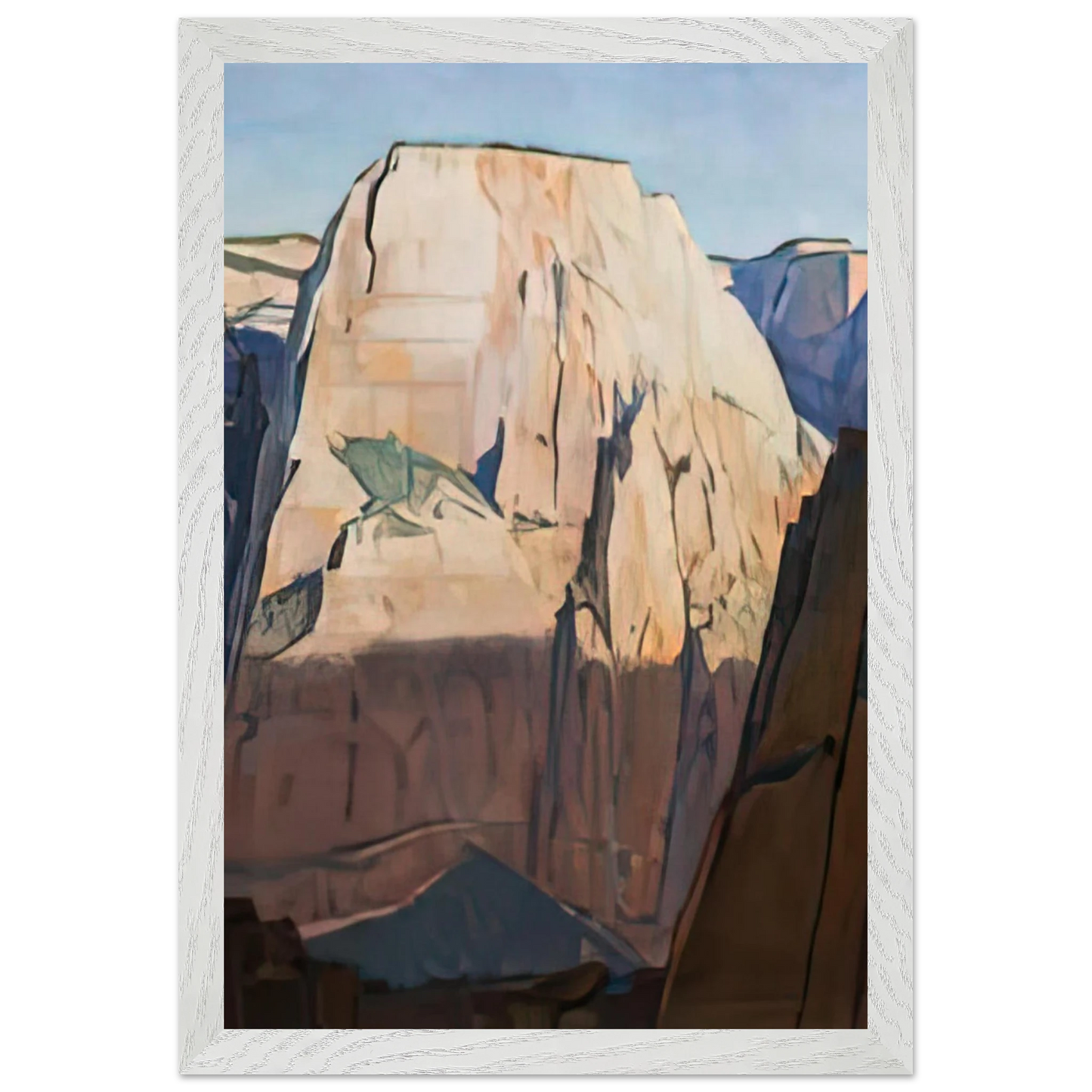 Maynard Dixon - GREAT WHITE THRONE ZION CANYON UTAH 1933 Wall art - 30x45 cm / 12x18 inches - Premium Wooden Framed Poster With Fine Art Paper-canvas - Wood frame