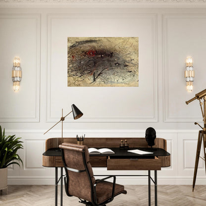 Untitled - Tachisme - Wols Brushed Aluminum Print - 70x100 cm / 28x40 inches | Wols Aluminum Print | Wols Prints