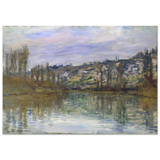 The Seine near Vetheuil - claude monet Brushed Aluminum Print - 70x100 cm / 28x40 inches | claude monet Aluminum Print | claude monet Prints