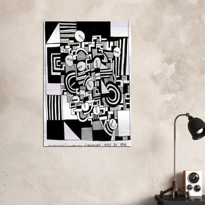 UNTITLED 1978 - Keith Haring Brushed Aluminum Print - 70x100 cm / 28x40 inches | Keith Haring Aluminum Print | Keith Haring Prints