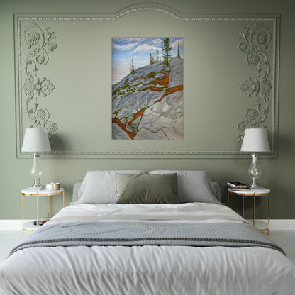 Blueberries in Fissures - 1983 - Neil Welliver Brushed Aluminum Print - 70x100 cm / 28x40 inches | Neil Welliver Aluminum Print | Neil Welliver Prints