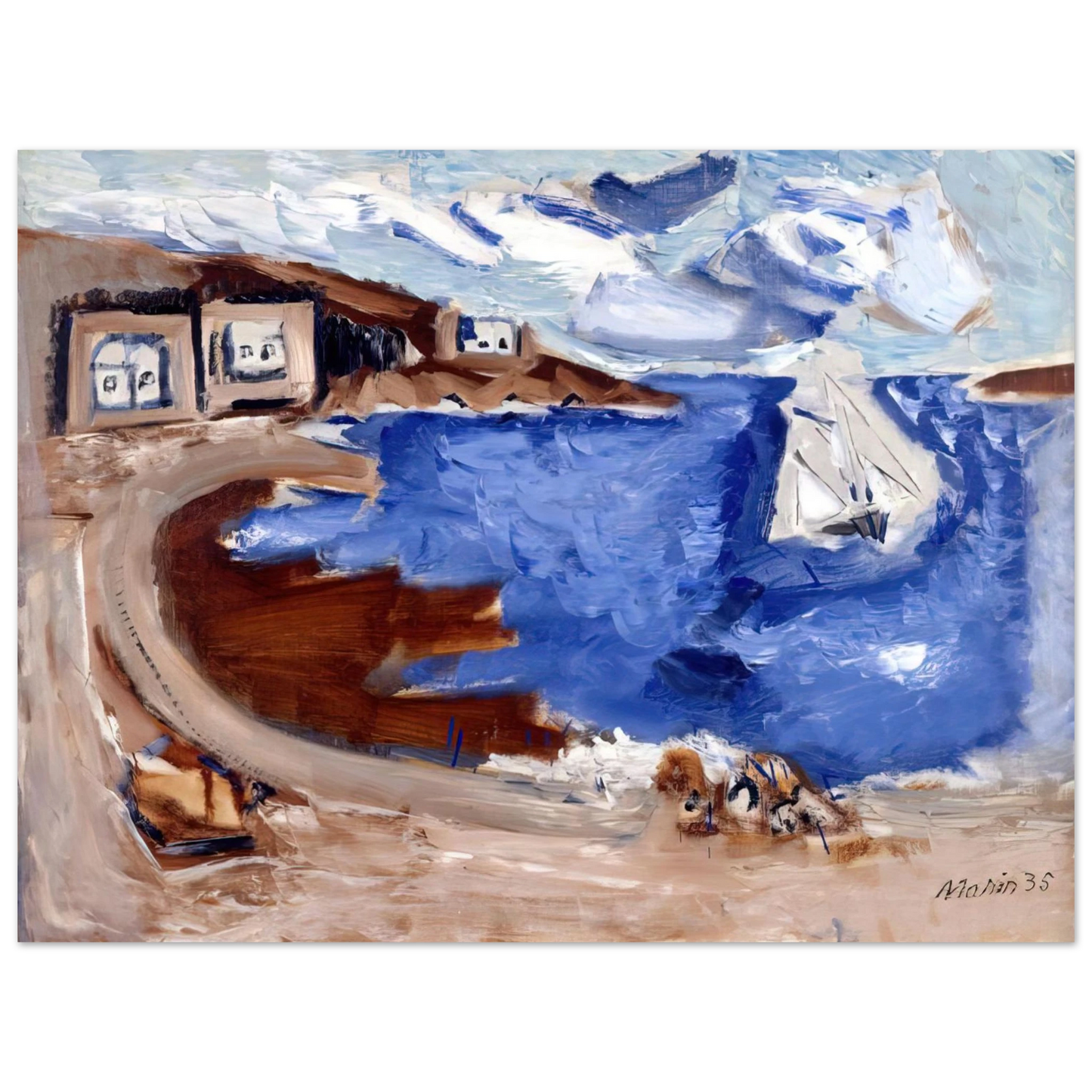John Marin - From Seeing Cape Split - 1935  75x100 cm / 30x40inches Fine Art Poster