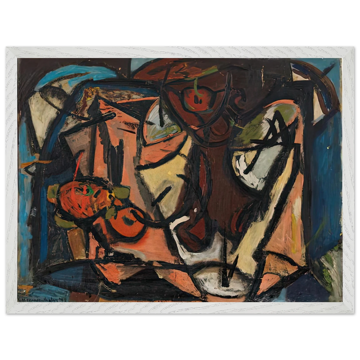 Helen Frankenthaler - Still Life, 1948- Wall Art - 28x40 inches / 70x70 cm - Canvas (Imperial)-canvas - -