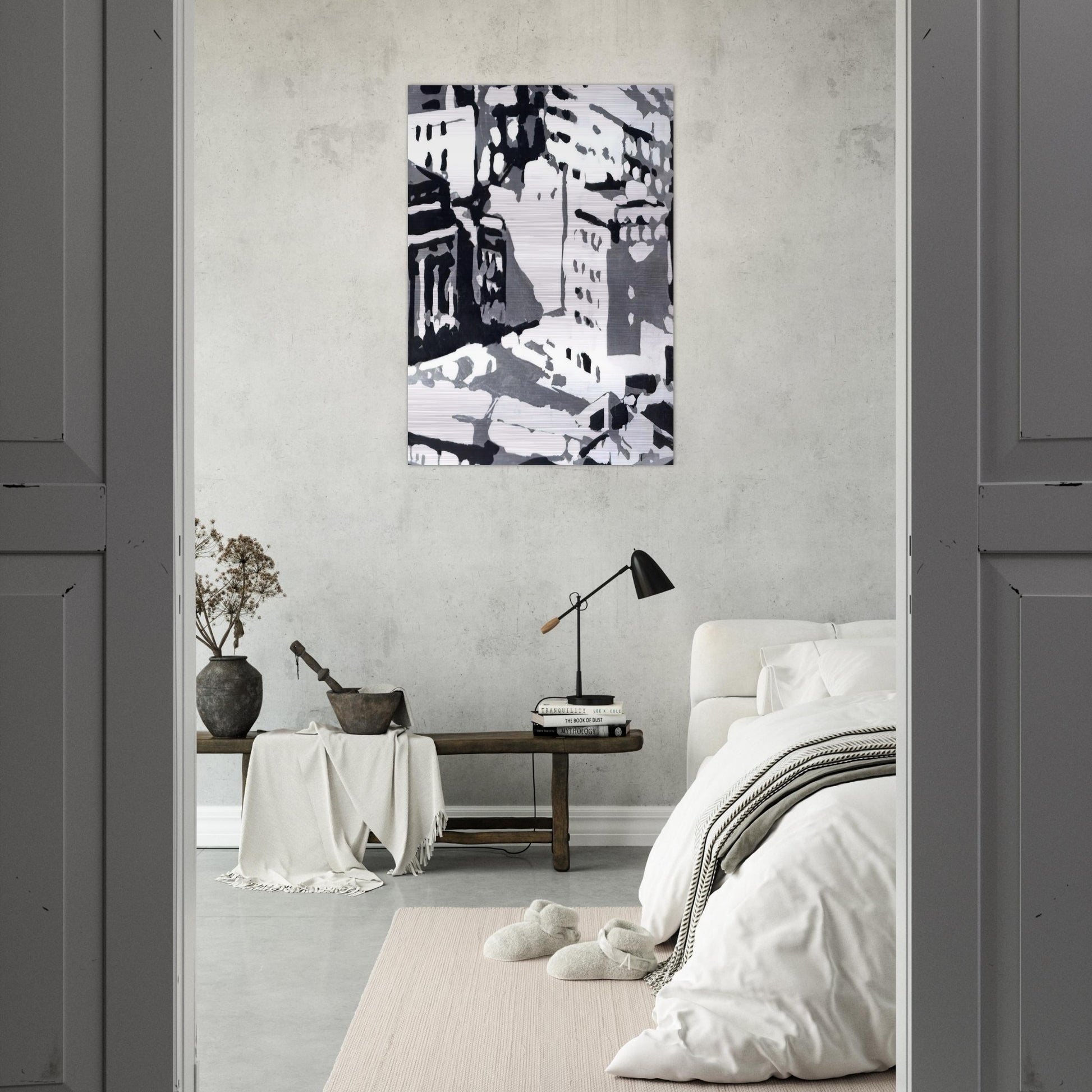 TOWNSCAPE 1969 1 - Gerhard Richter Brushed Aluminum Print - 70x100 cm / 28x40 inches | Gerhard Richter Aluminum Print | Gerhard Richter Prints