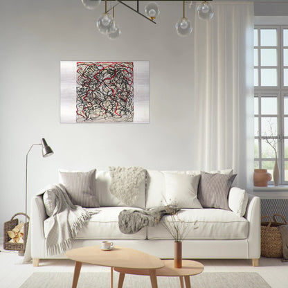 Letter with Red - 2009 - Brice Marden Brushed Aluminum Print - 70x100 cm / 28x40 inches | Brice Marden Aluminum Print | Brice Marden Prints