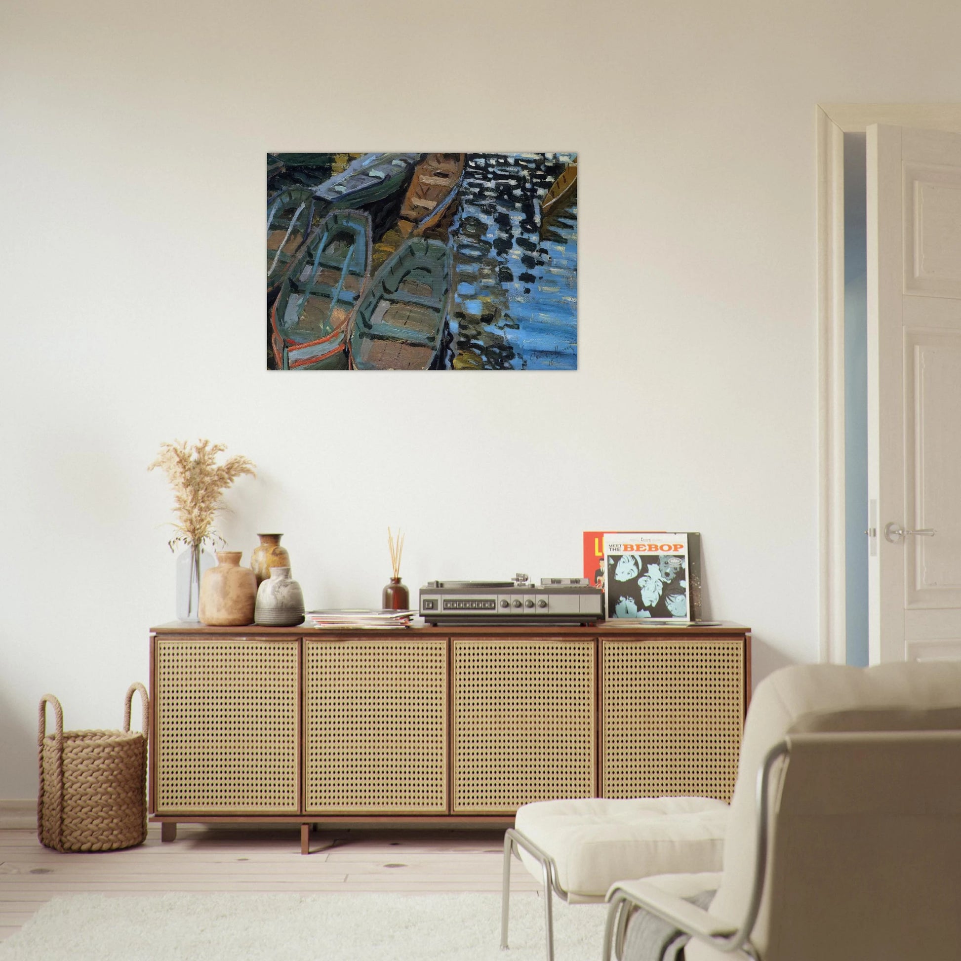 Bathers at La Grenouillere - claude monet Brushed Aluminum Print - 70x100 cm / 28x40 inches | claude monet Aluminum Print | claude monet Prints