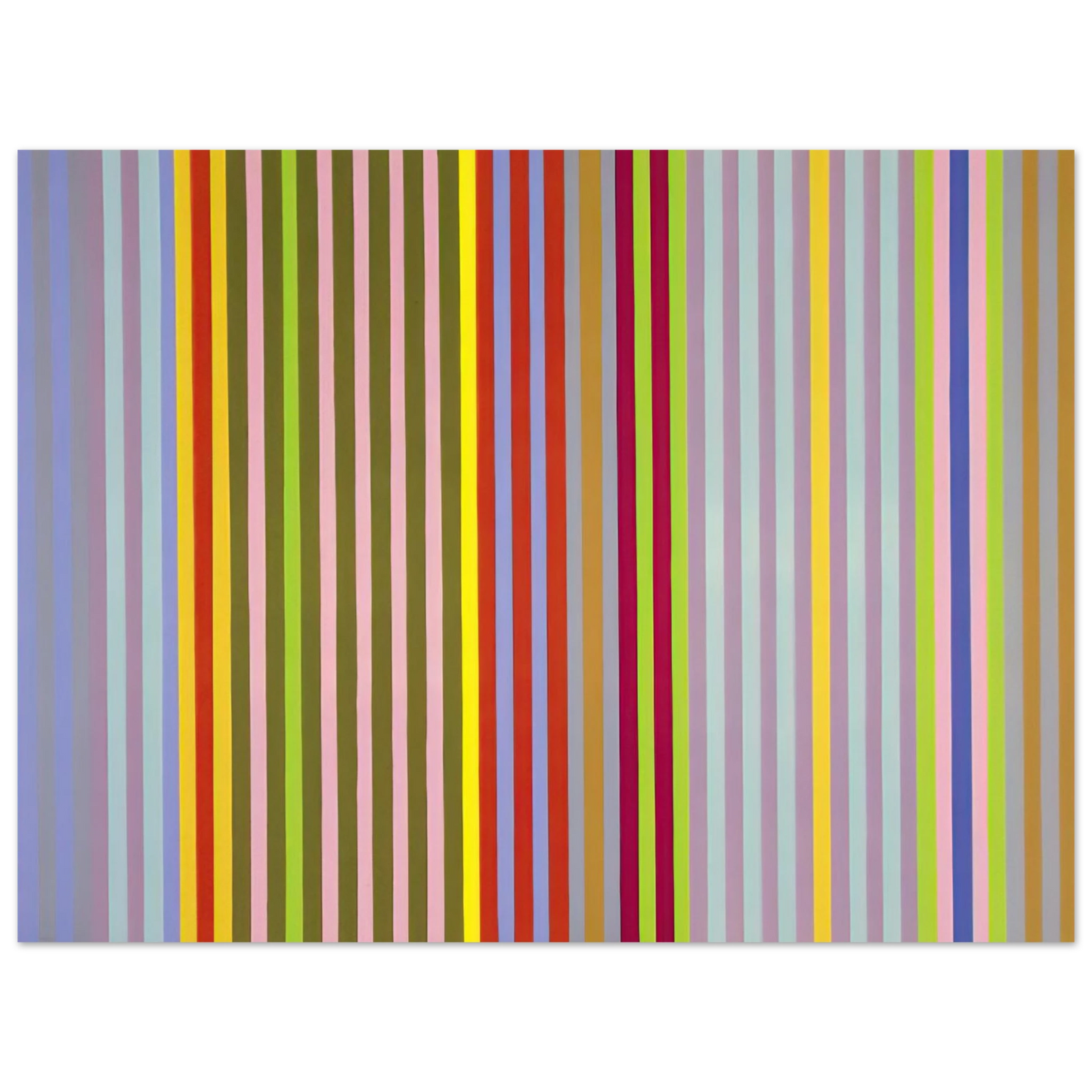 Gene Davis - Apricot Ripple - 1968  75x100 cm / 30x40inches Fine Art Poster