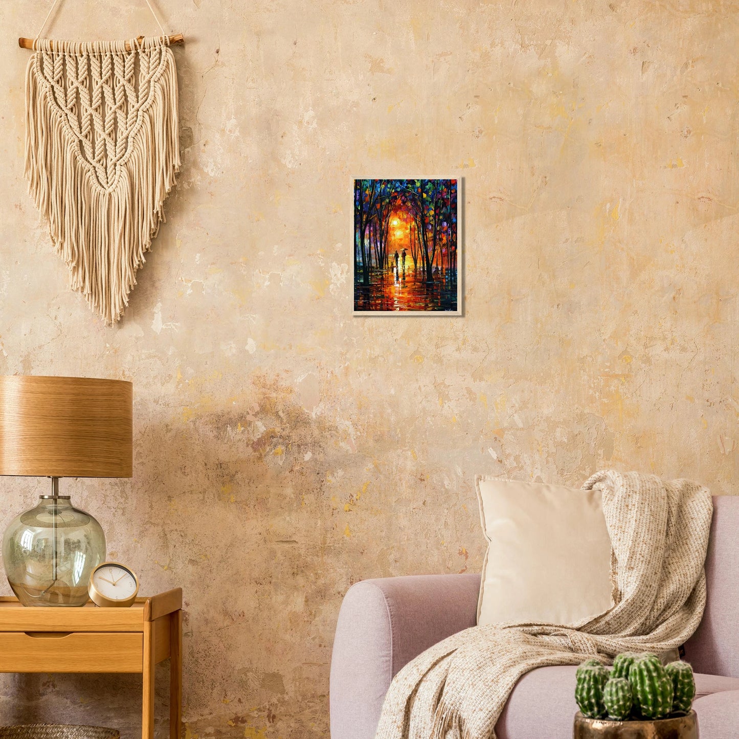 Leonid Afremov Wooden Framed Print - 28x40 inches / 70x100 cm - Wood frame-canvas