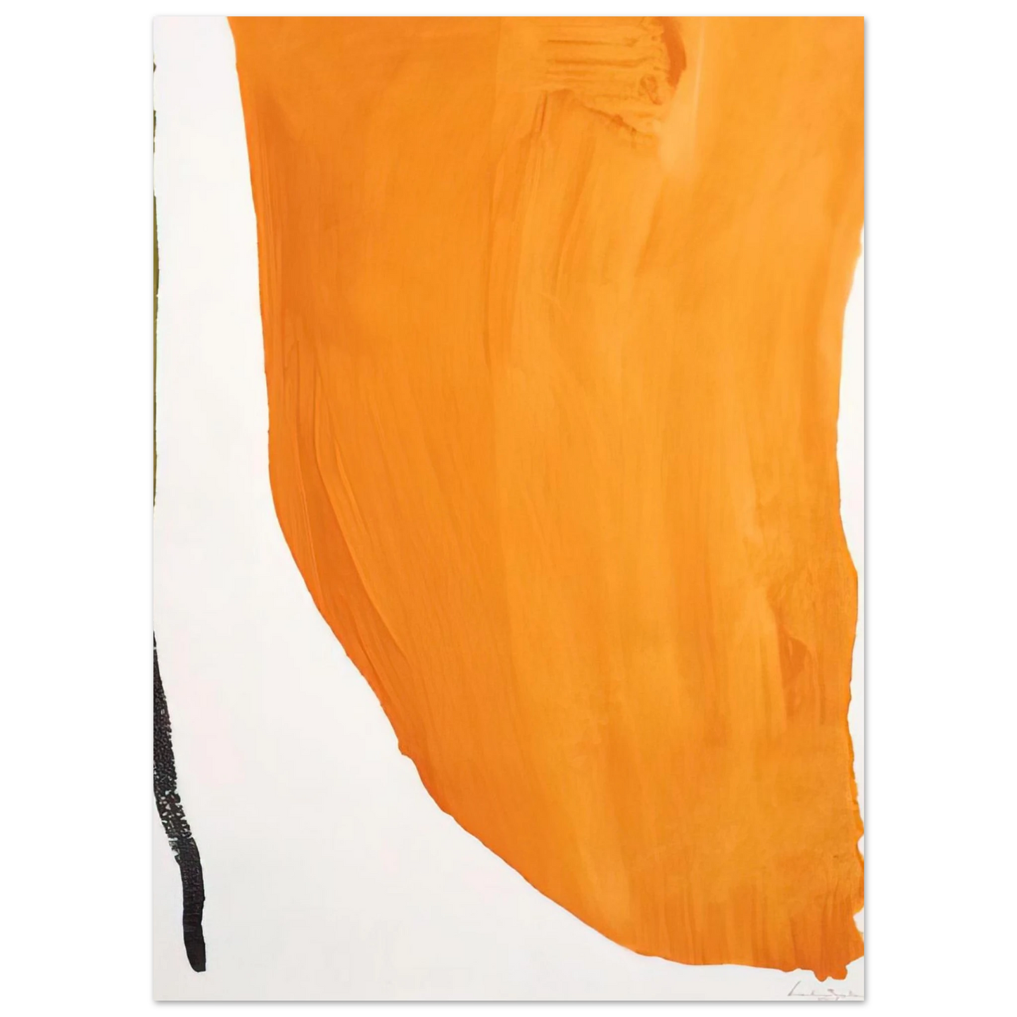 Helen Frankenthaler - Orange Downpour - 1970 Wall art - 28x43  cm / XL (11x17 inches) - Fine Art Poster-canvas - -