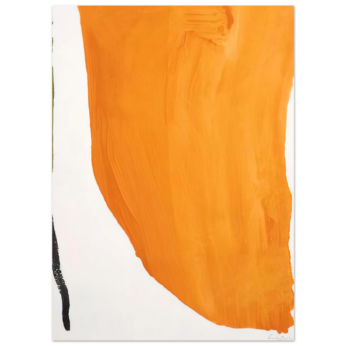 Helen Frankenthaler - Orange Downpour - 1970 Wall art - 28x43  cm / XL (11x17 inches) - Fine Art Poster-canvas - -