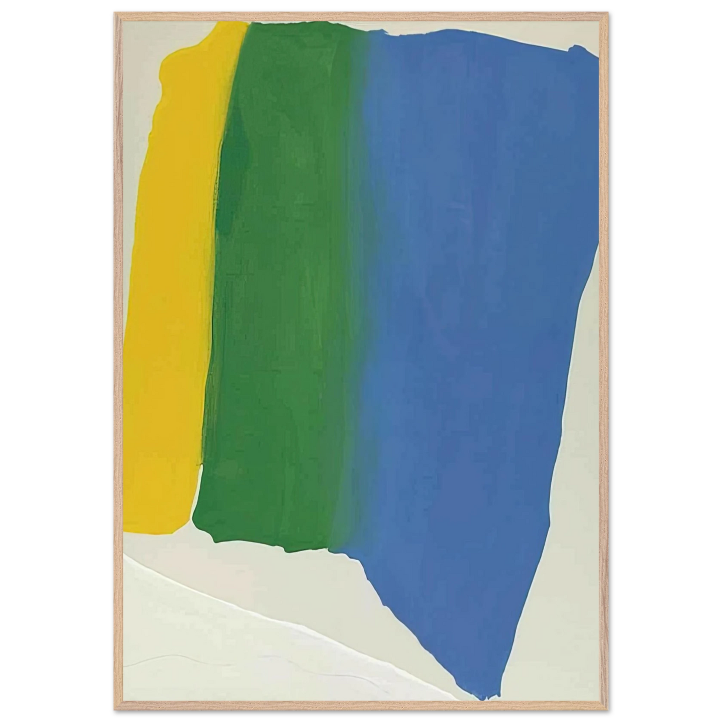 Helen Frankenthaler - Summer Insignia - 1969 Wall art - 30x40 cm / 12x16 inches - Premium Wooden Framed Poster With Fine Art Paper-canvas - Black frame