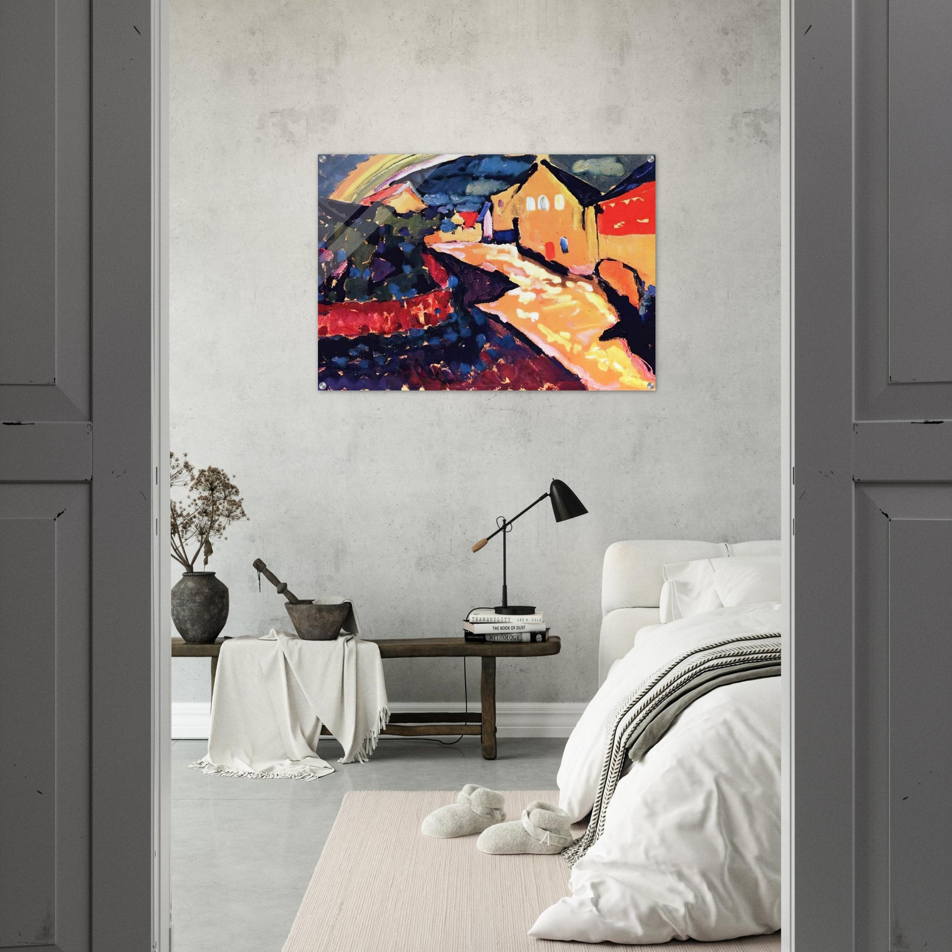 MURNAU WITH RAINBOW 1909 - Wassily Kandinsky Acrylic Print - 70x100 cm / 28x40″ inches