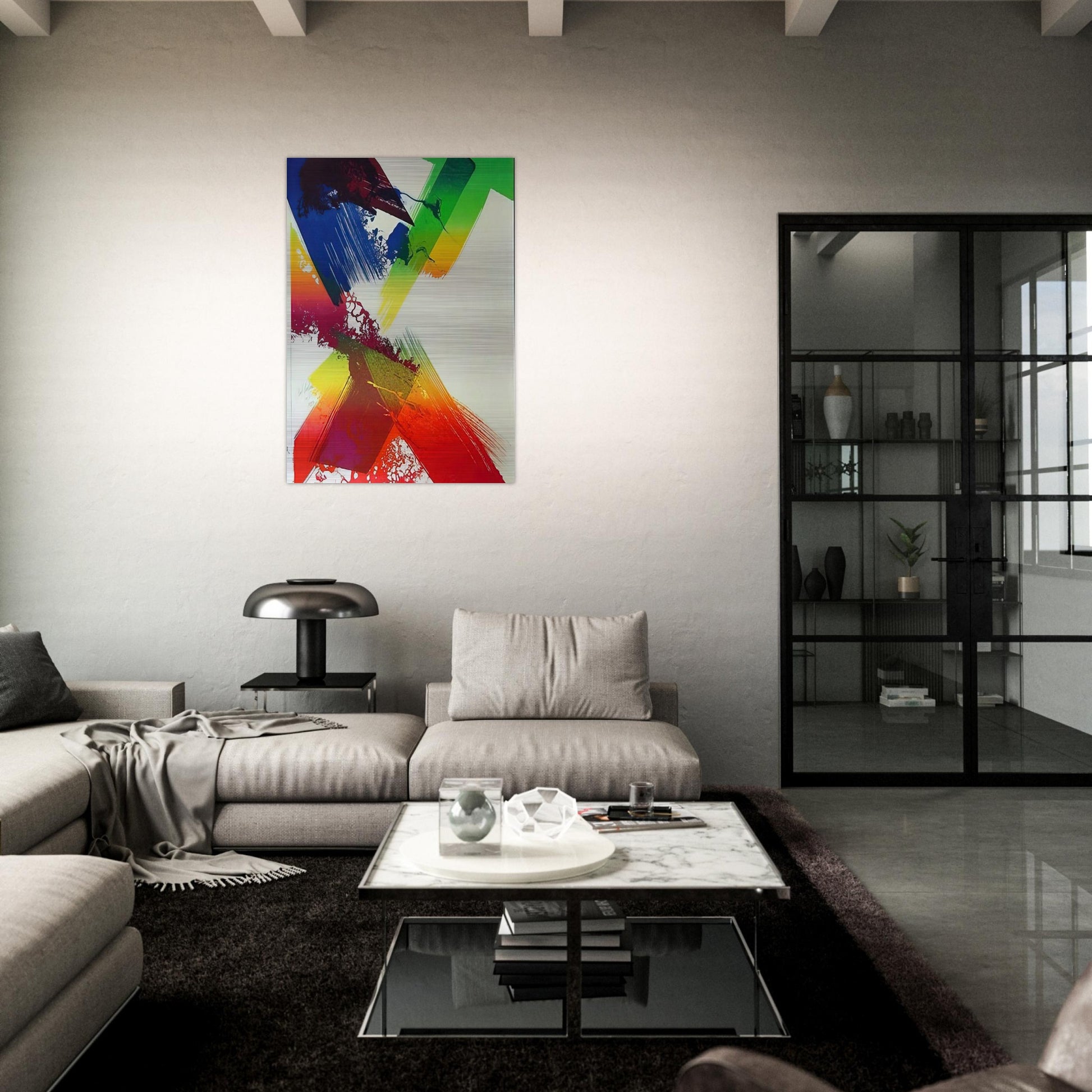 Untitled - Abstract Expressionism, Lyrical Abstraction - Paul Jenkins Brushed Aluminum Print - 70x100 cm / 28x40 inches | Paul Jenkins Aluminum Print | Paul Jenkins Prints