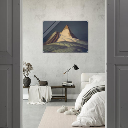 Isolation Peak, Rocky Mountains - 1930 - Lawren Harris Acrylic Print - 70x100 cm / 28x40″ inches | Lawren Harris Wall Art | Lawren Harris Prints