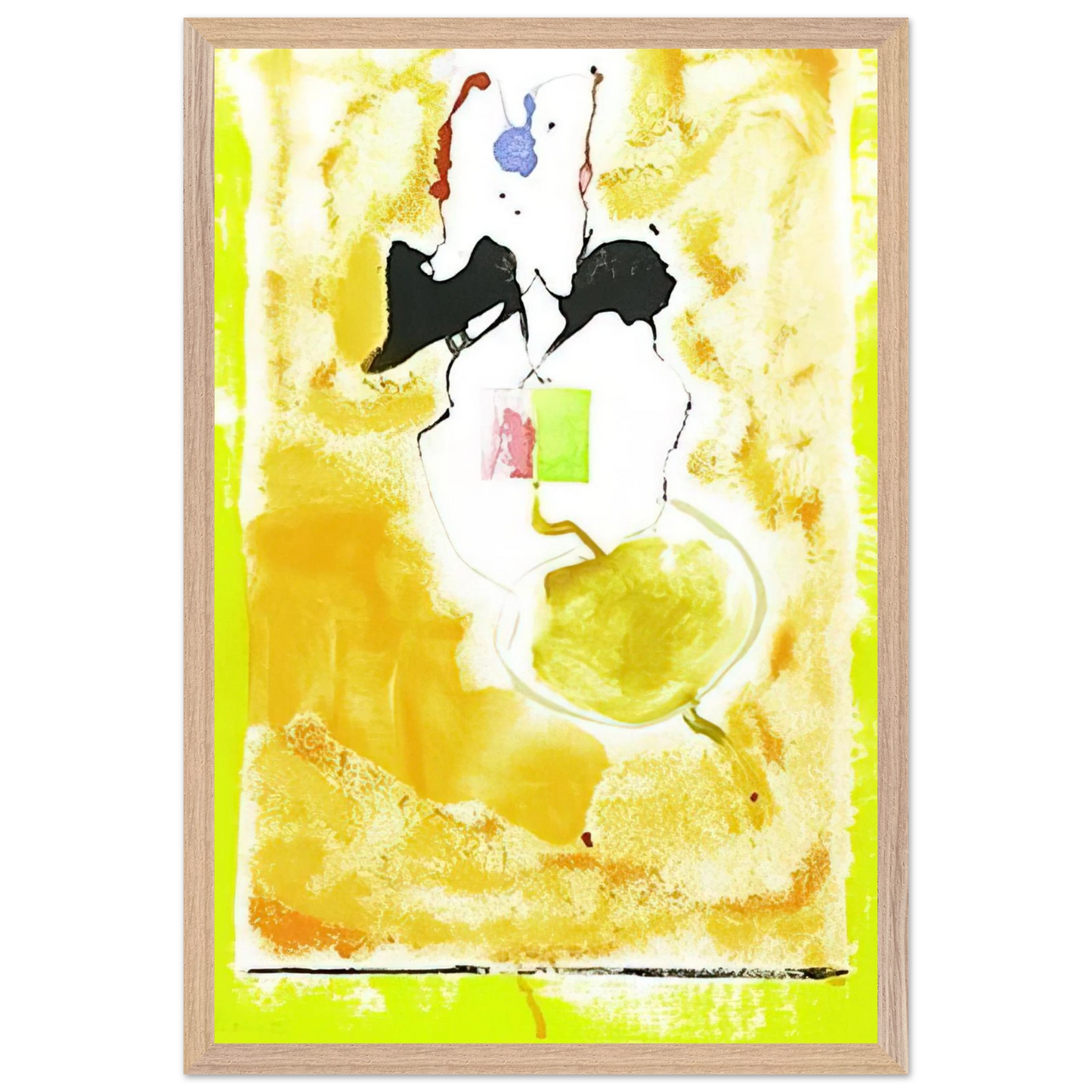 Helen Frankenthaler - Solar Imp - 2001 Wall art - 27x35 cm / 11x14 inches - Premium Wooden Framed Poster With Fine Art Paper-canvas - Wood frame