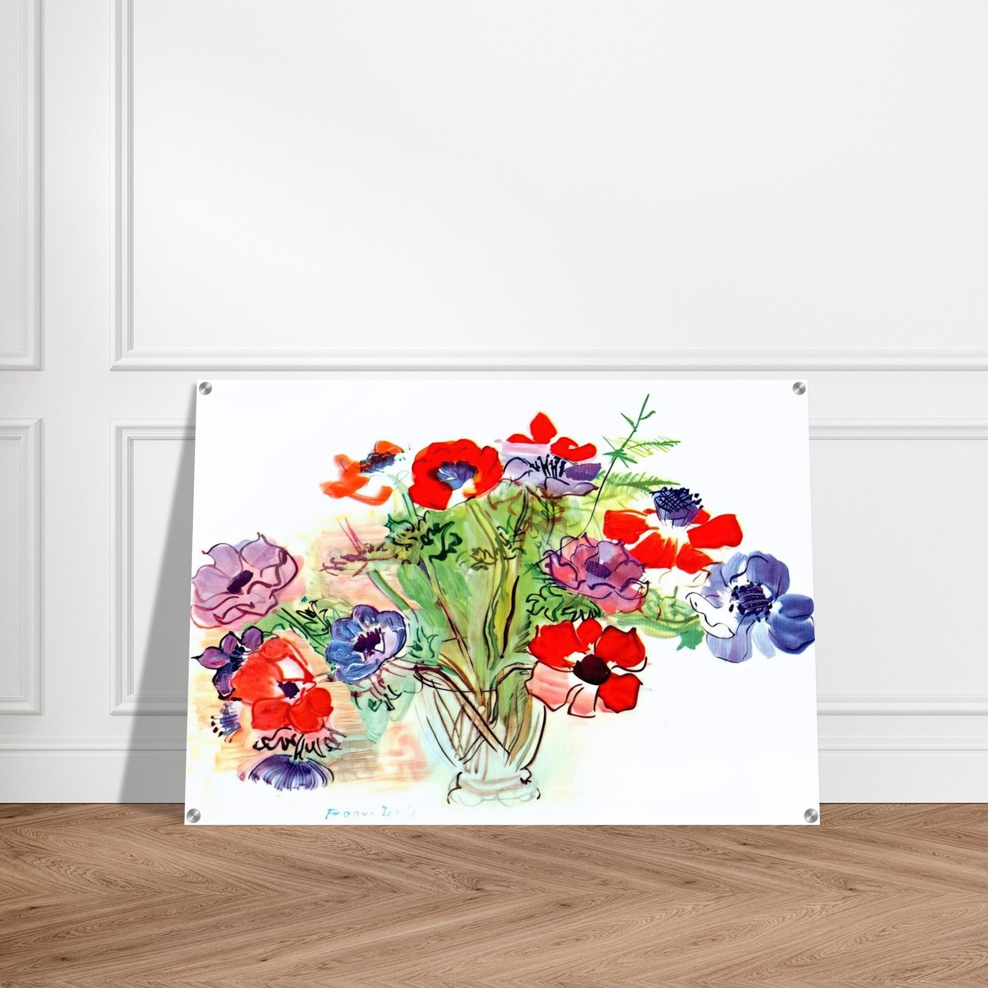 BOUQUET OF FLOWERS 1937 - Raoul Dufy Acrylic Print - 70x100 cm / 28x40″ inches