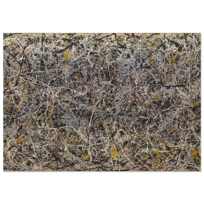 NUMBER 1 - Jackson Pollock Brushed Aluminum Print - 70x100 cm / 28x40 inches | Jackson Pollock Aluminum Print | Jackson Pollock Prints