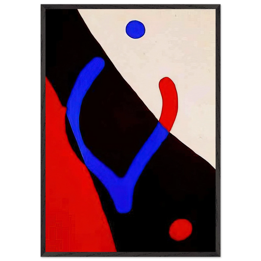 Frond and navel - Jean Arp 70x100 cm / 28x40 inches Framed Art Print – Black Wooden Frame