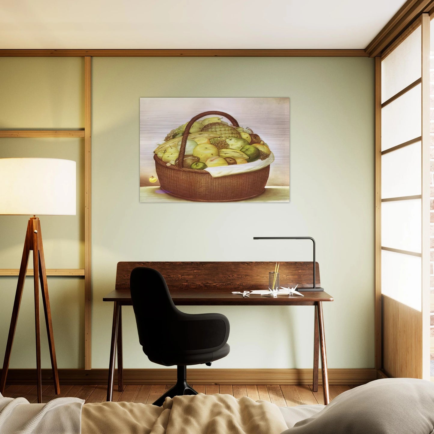 FRUIT BASKET - Fernando Botero Brushed Aluminum Print - 70x100 cm / 28x40 inches | Fernando Botero Aluminum Print | Fernando Botero Prints