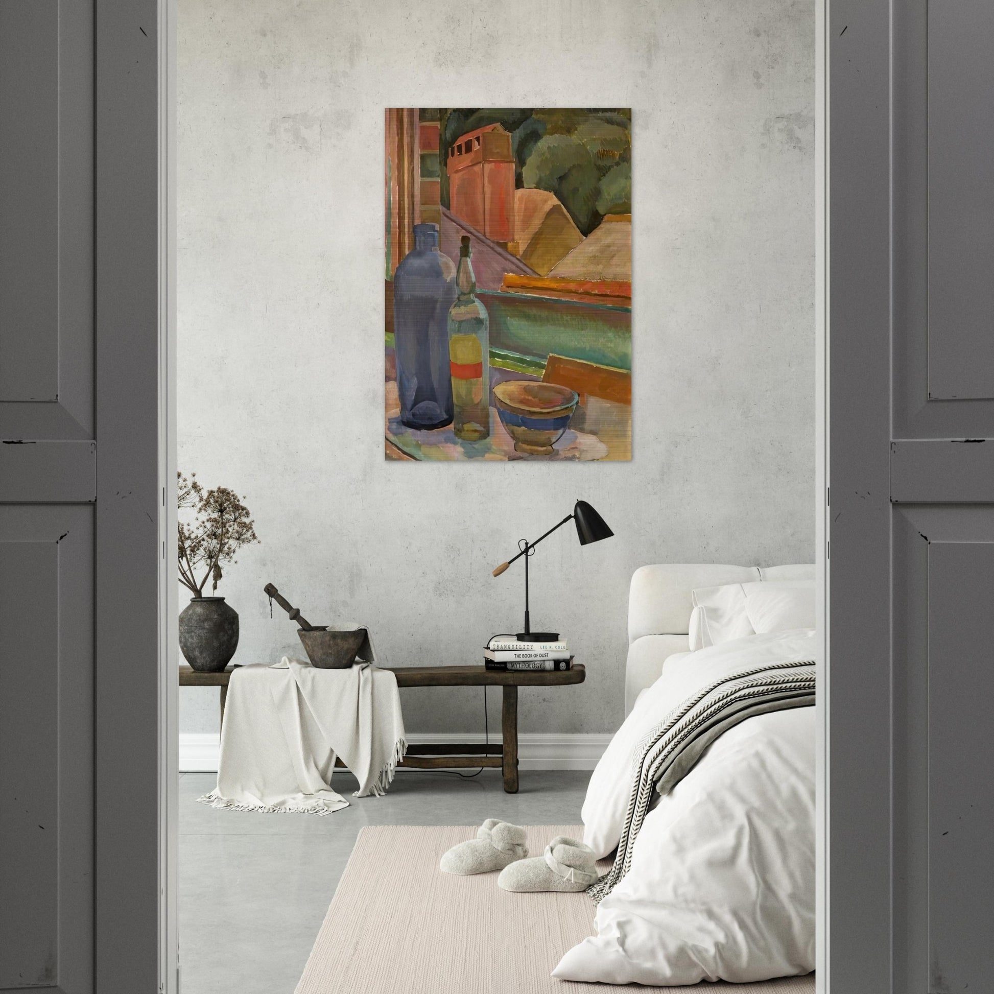 WINDOW STILL LIFE 1915 - Vanessa Bell Brushed Aluminum Print - 70x100 cm / 28x40 inches | Vanessa Bell Aluminum Print | Vanessa Bell Prints