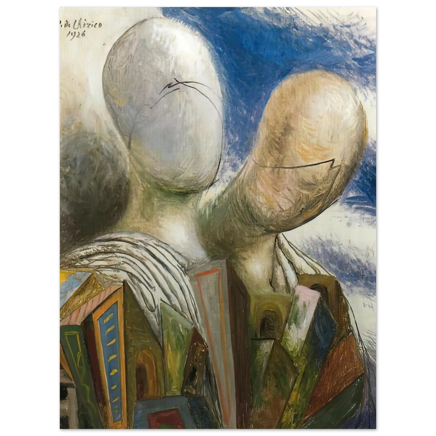 Giorgio de Chirico - THE SPOUSES 1926  75x100 cm / 30x40inches Fine Art Poster