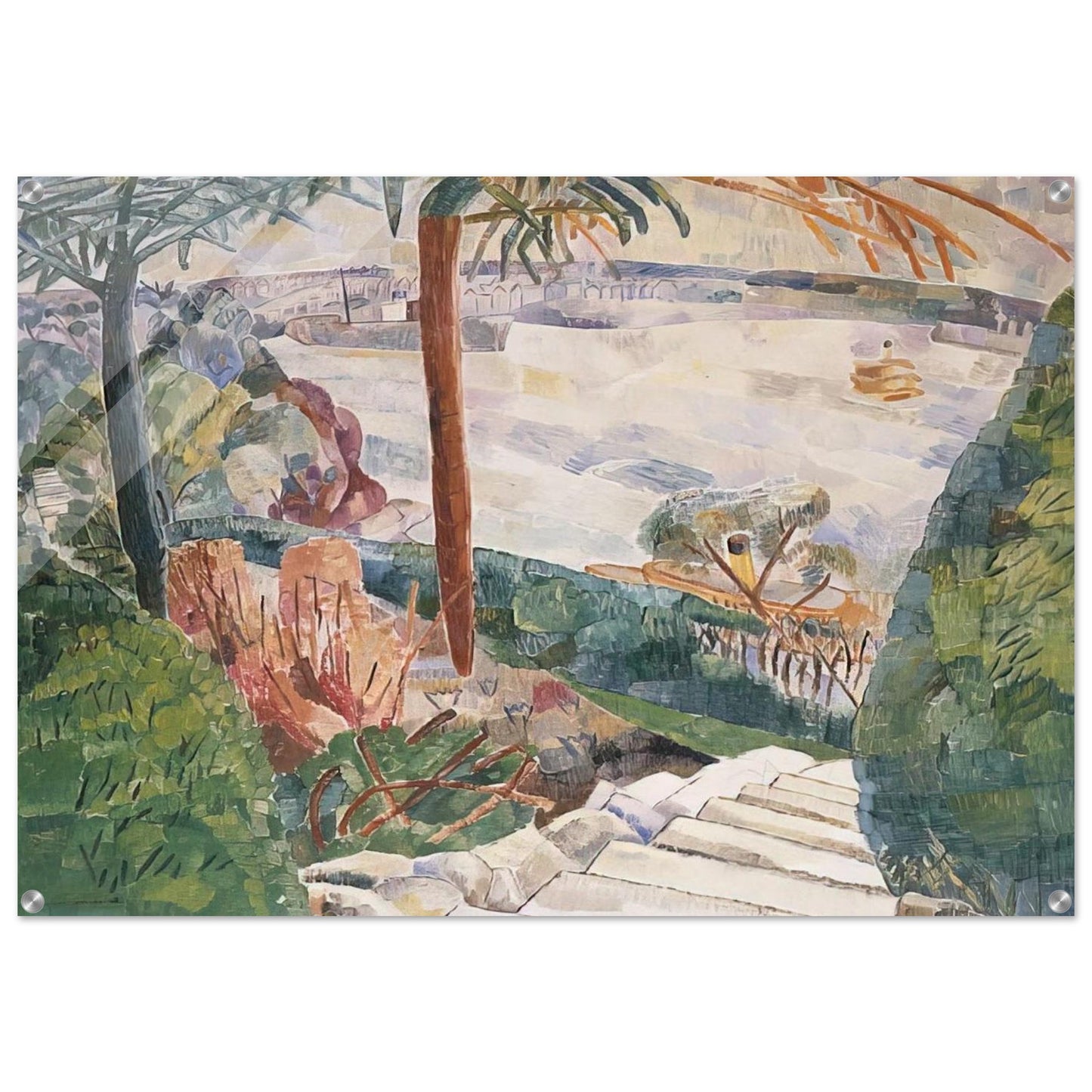 Harbour from Kirribilli - 1937 - Grace Cossington Smith Acrylic Print - 70x100 cm / 28x40″ inches | Grace Cossington Smith Wall Art | Grace Cossington Smith Prints