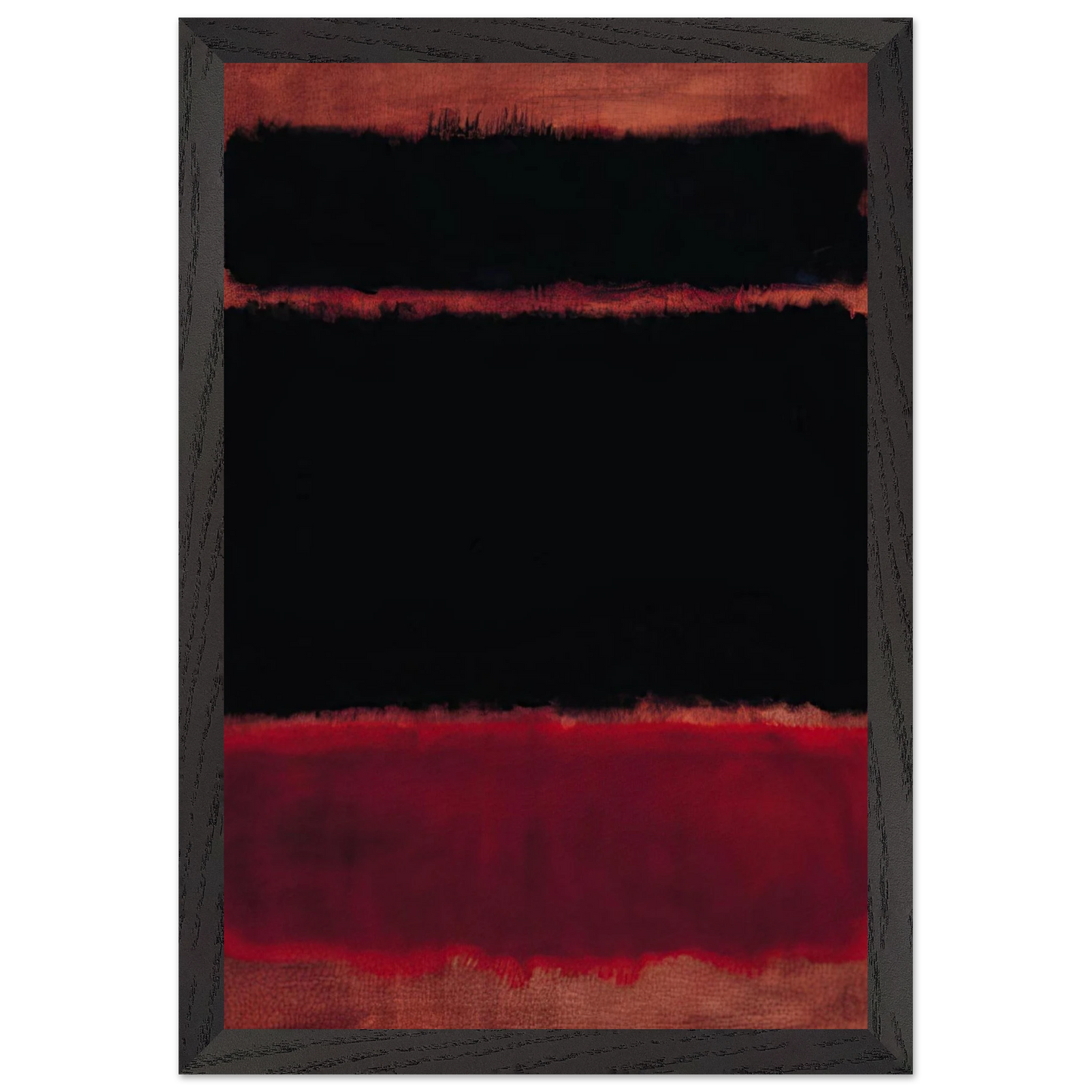 Mark Rothko - Black in Deep Red - 1957 Wall Art - 30x40 cm / 12x16 inches - Fine Art Poster-canvas - -