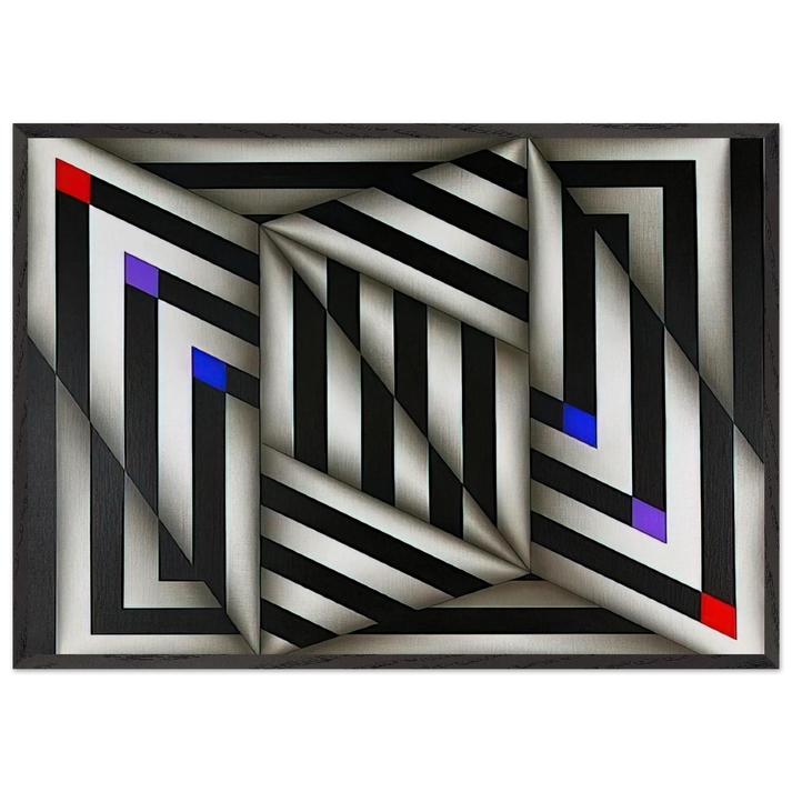Saratoy III - 1980 - Omar Rayo 70x100 cm / 28x40 inches Framed Art Print – Black Wooden Frame