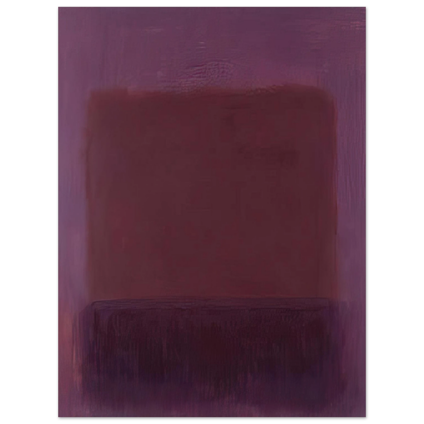 Mark Rothko - Purple Brown - 1957 Wall Art - 21x29.7 cm / 8x12" - Premium Wooden Framed Poster With Fine Art Paper - Black frame