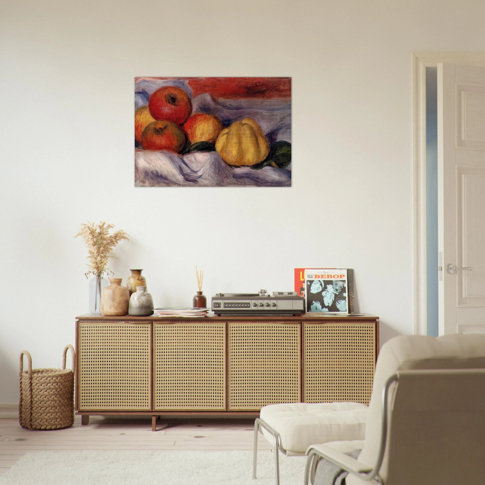 Still Life with Apples - Pierre-Auguste Renoir Brushed Aluminum Print - 70x100 cm / 28x40 inches | Pierre-Auguste Renoir Aluminum Print | Pierre-Auguste Renoir Prints