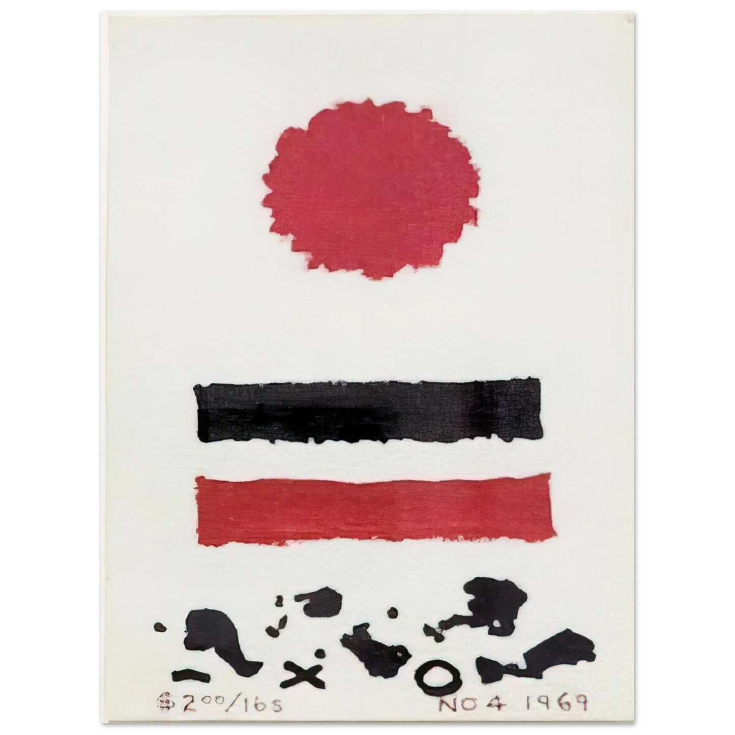 Adolph Gottlieb - Untitled Study for patisan Review Cover - 1969  75x100 cm / 30x40inches Fine Art Poster