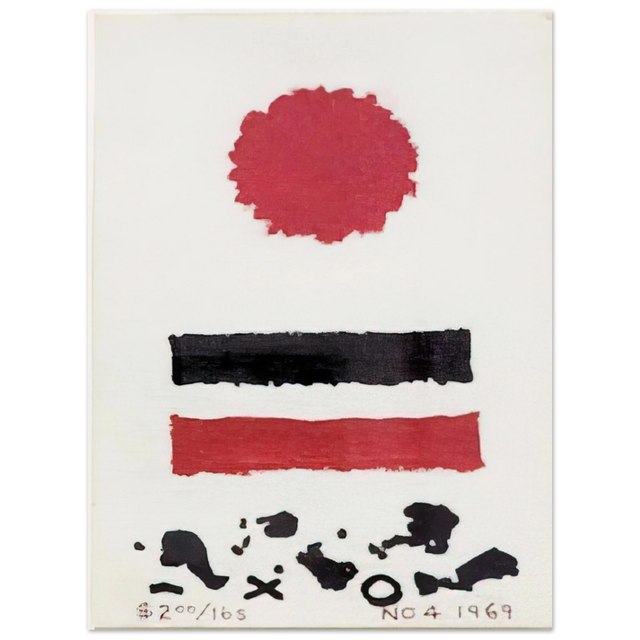 Adolph Gottlieb - Untitled Study for patisan Review Cover - 1969  75x100 cm / 30x40inches Fine Art Poster