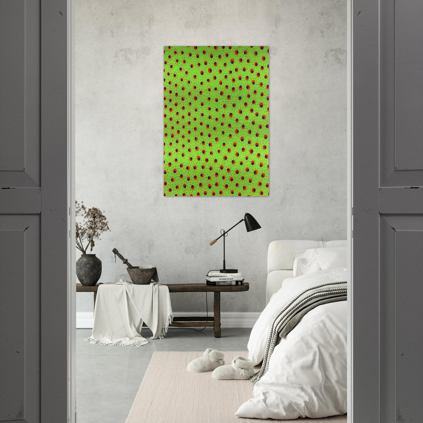 FIELDS IN SPRING 1988 - Yayoi Kusama Brushed Aluminum Print - 70x100 cm / 28x40 inches | Yayoi Kusama Aluminum Print | Yayoi Kusama Prints