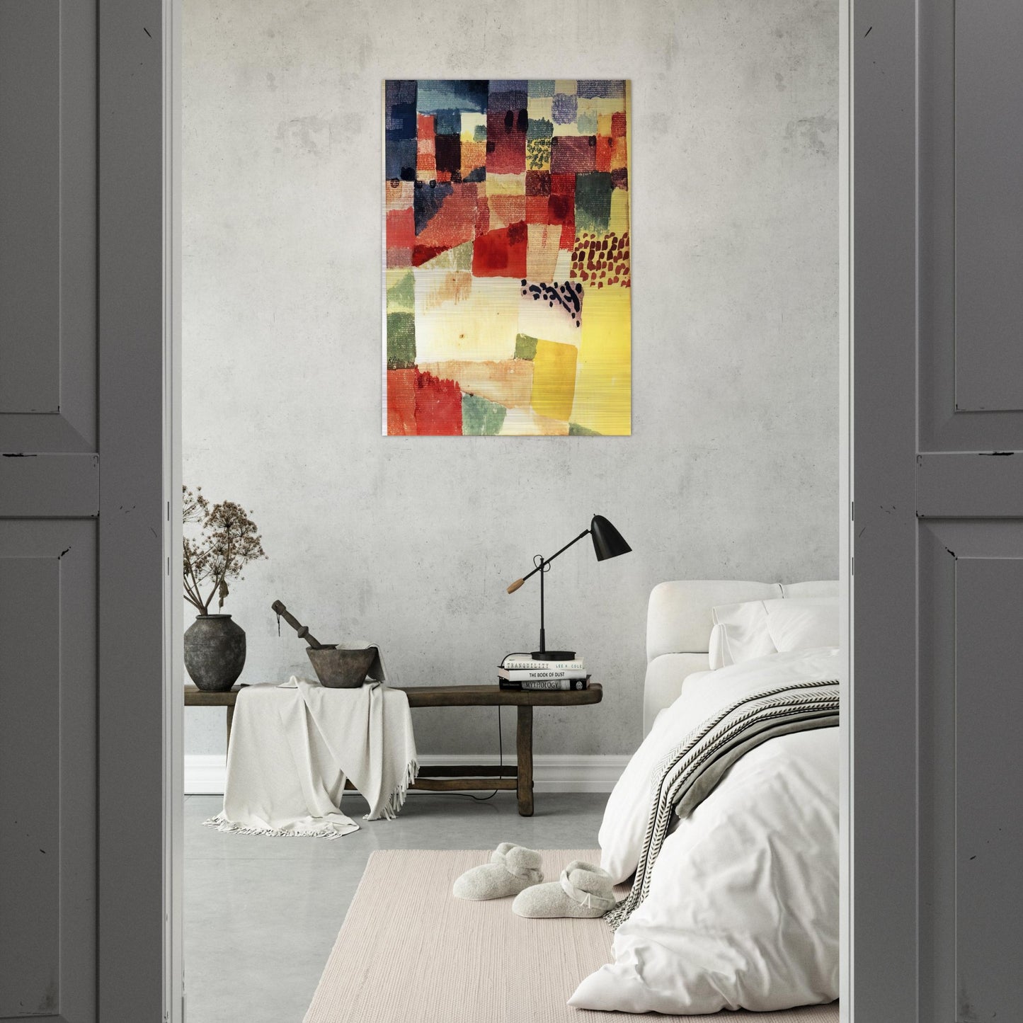 HAMMAMET - Paul Klee Brushed Aluminum Print - 70x100 cm / 28x40 inches | Paul Klee Aluminum Print | Paul Klee Prints