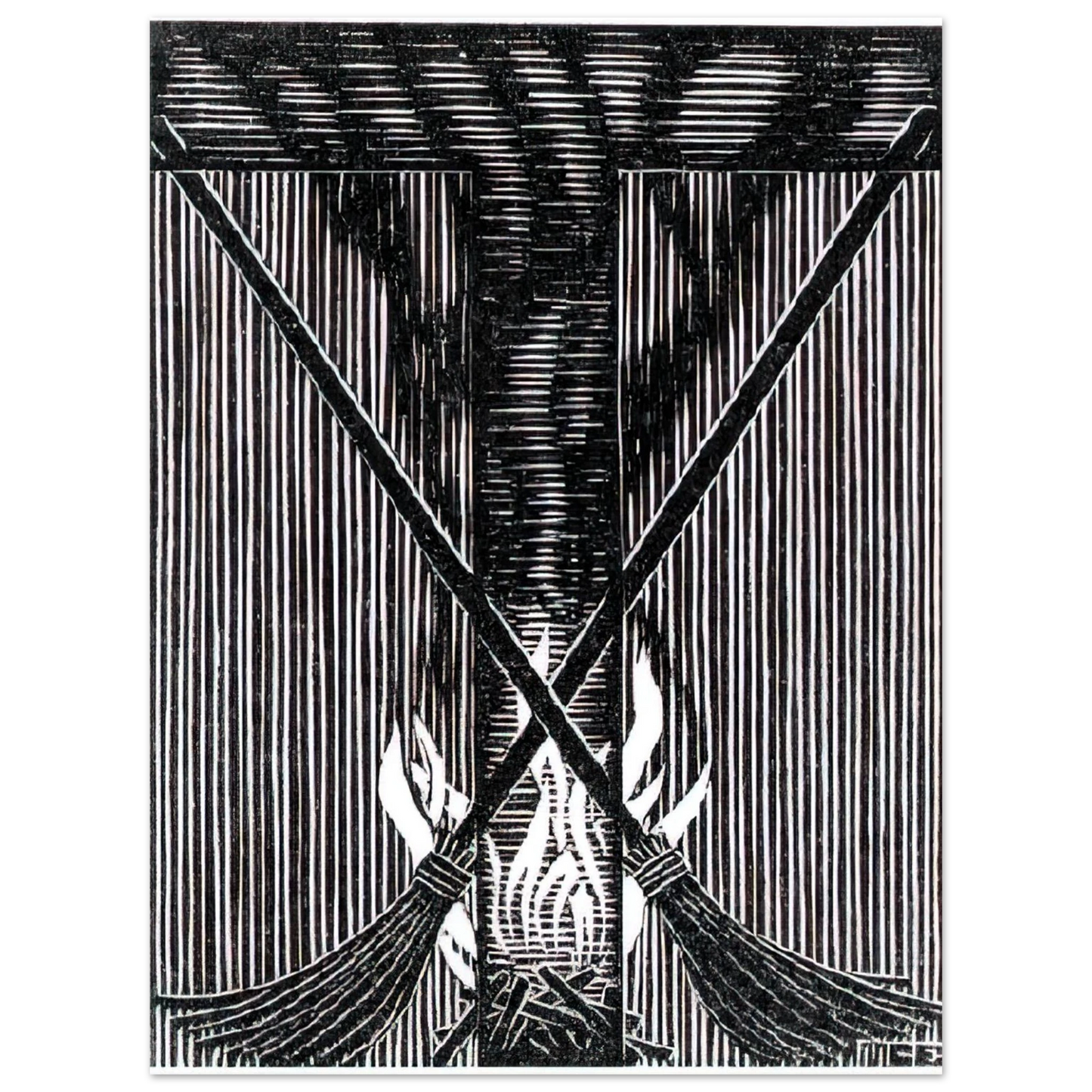MC Escher - INITIAL T Wall Art - 21x29.7 cm / 8x12" - Fine Art Poster-canvas - -