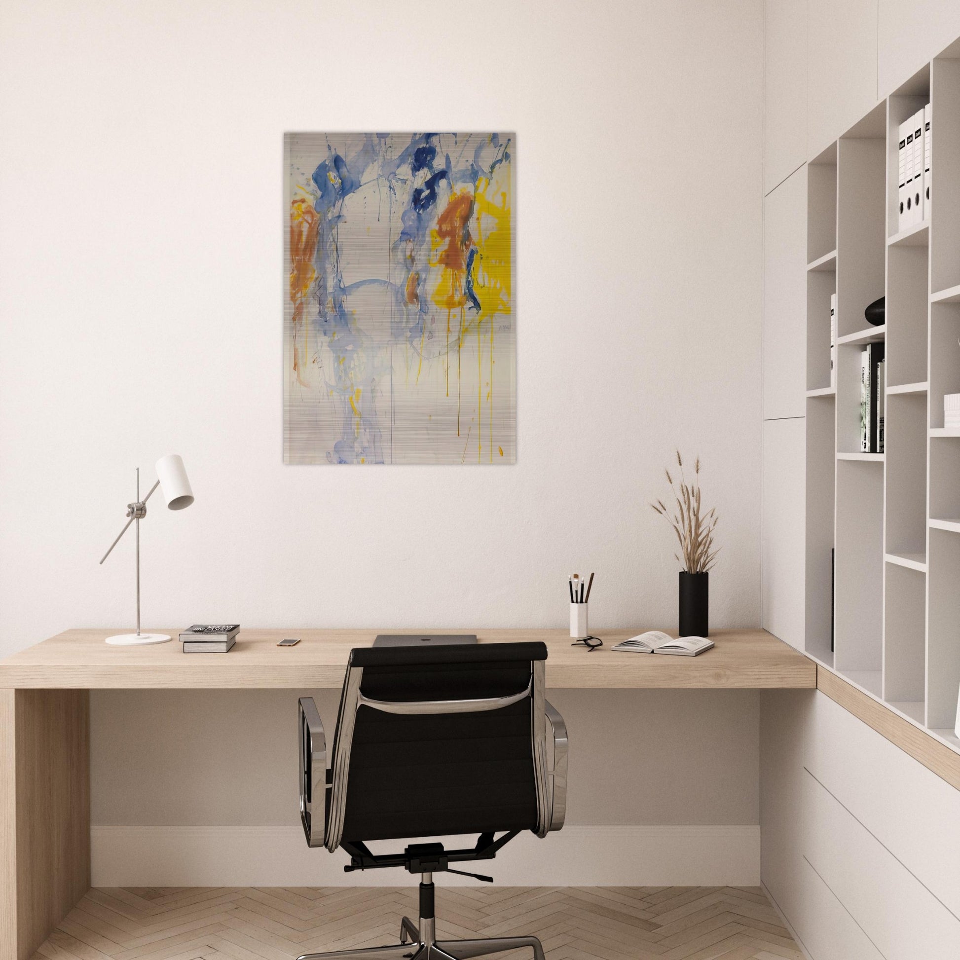 Painting - Sam Francis Brushed Aluminum Print - 70x100 cm / 28x40 inches | Sam Francis Aluminum Print | Sam Francis Prints