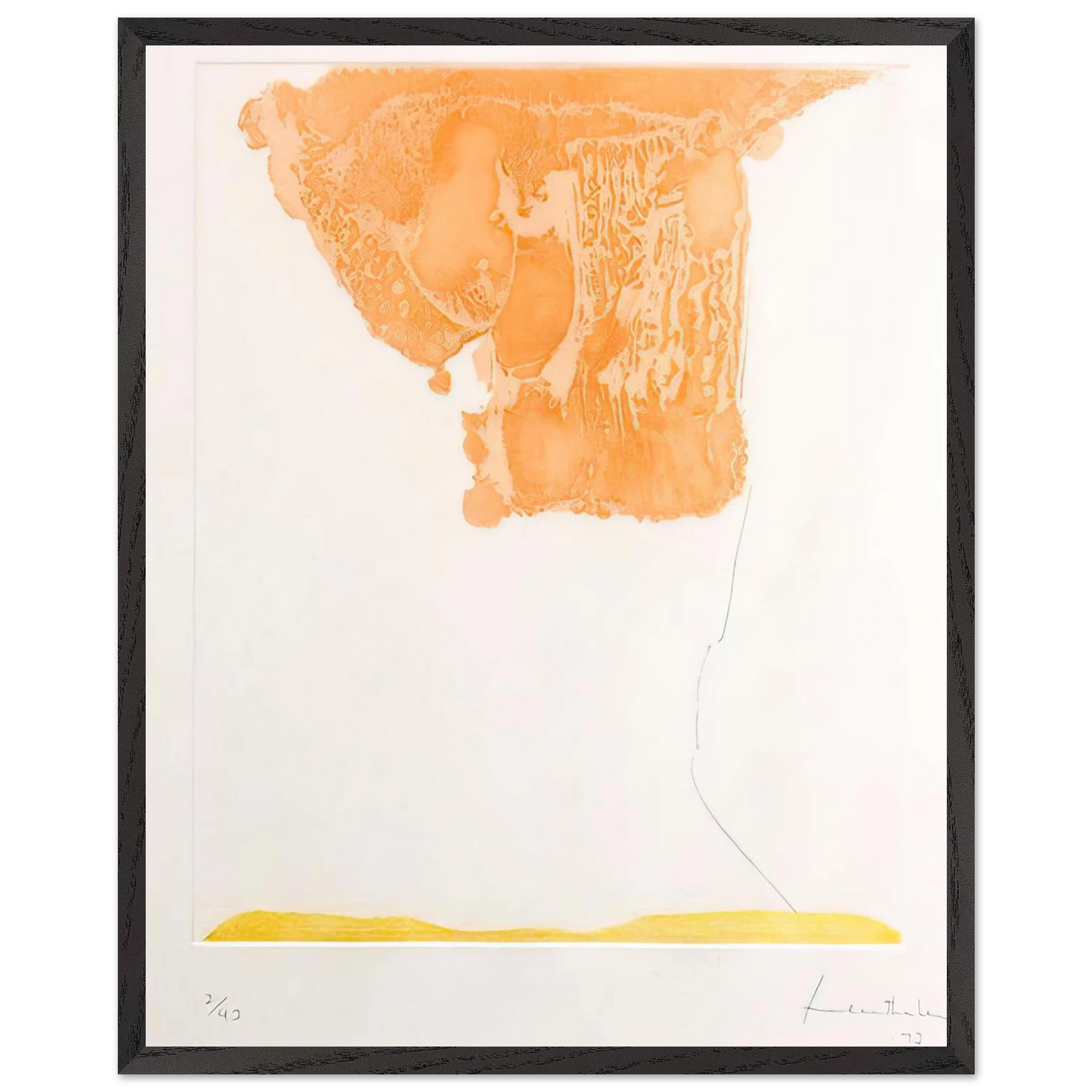 Helen Frankenthaler - Pranzo Italiano - 1973 Wall art - 13x18 cm / 5x7 inches - Premium Wooden Framed Poster With Fine Art Paper-canvas - Black frame