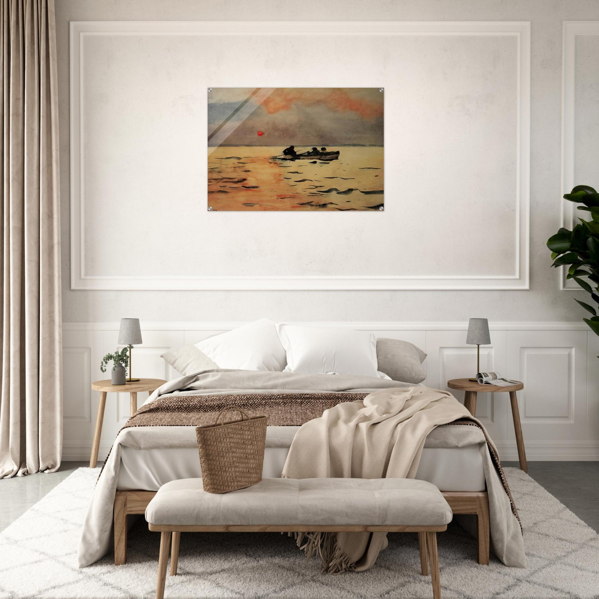 ROWING HOME - Winslow Homer Acrylic Print - 70x100 cm / 28x40″ inches