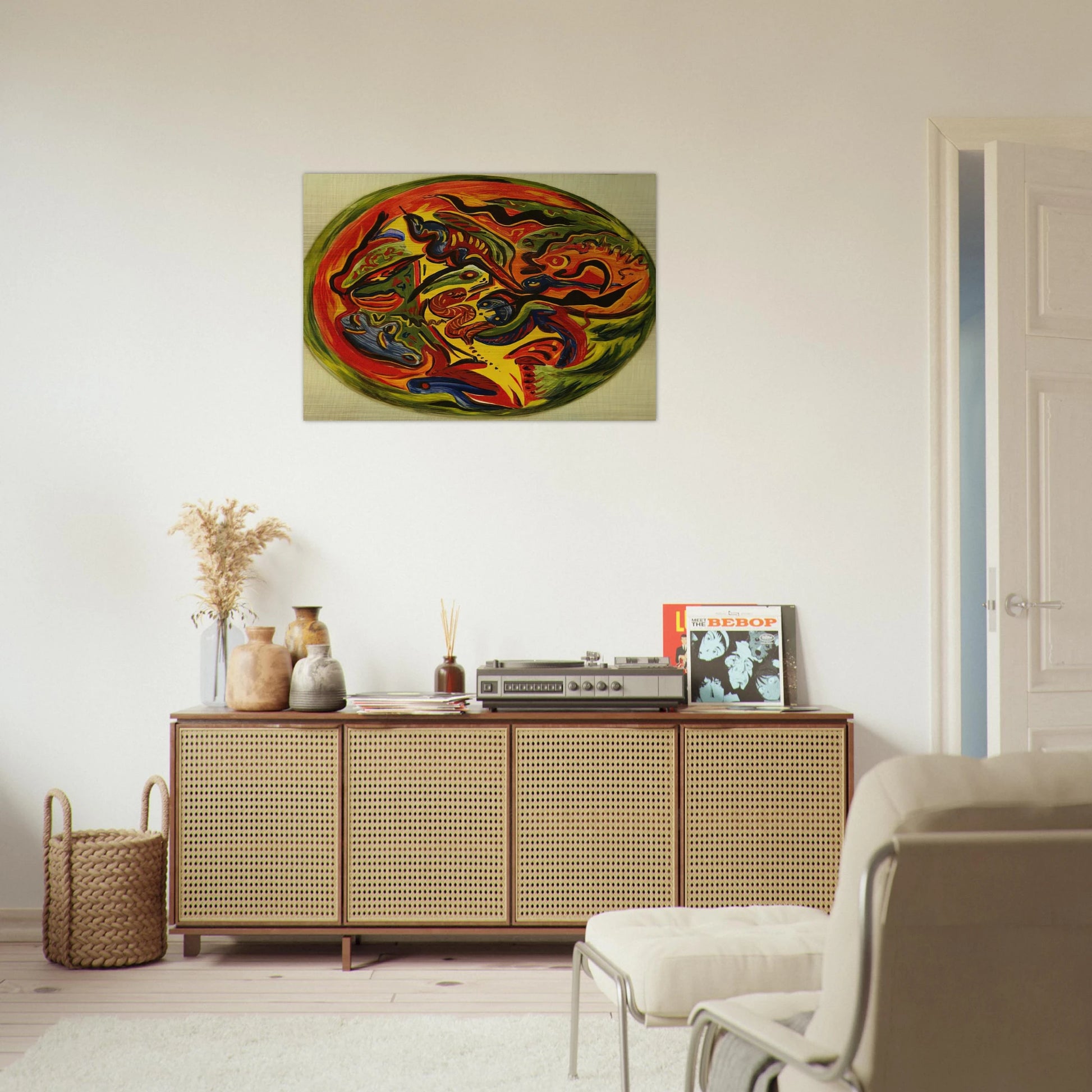 CIRCLE 1941 - Jackson Pollock Brushed Aluminum Print - 70x100 cm / 28x40 inches | Jackson Pollock Aluminum Print | Jackson Pollock Prints