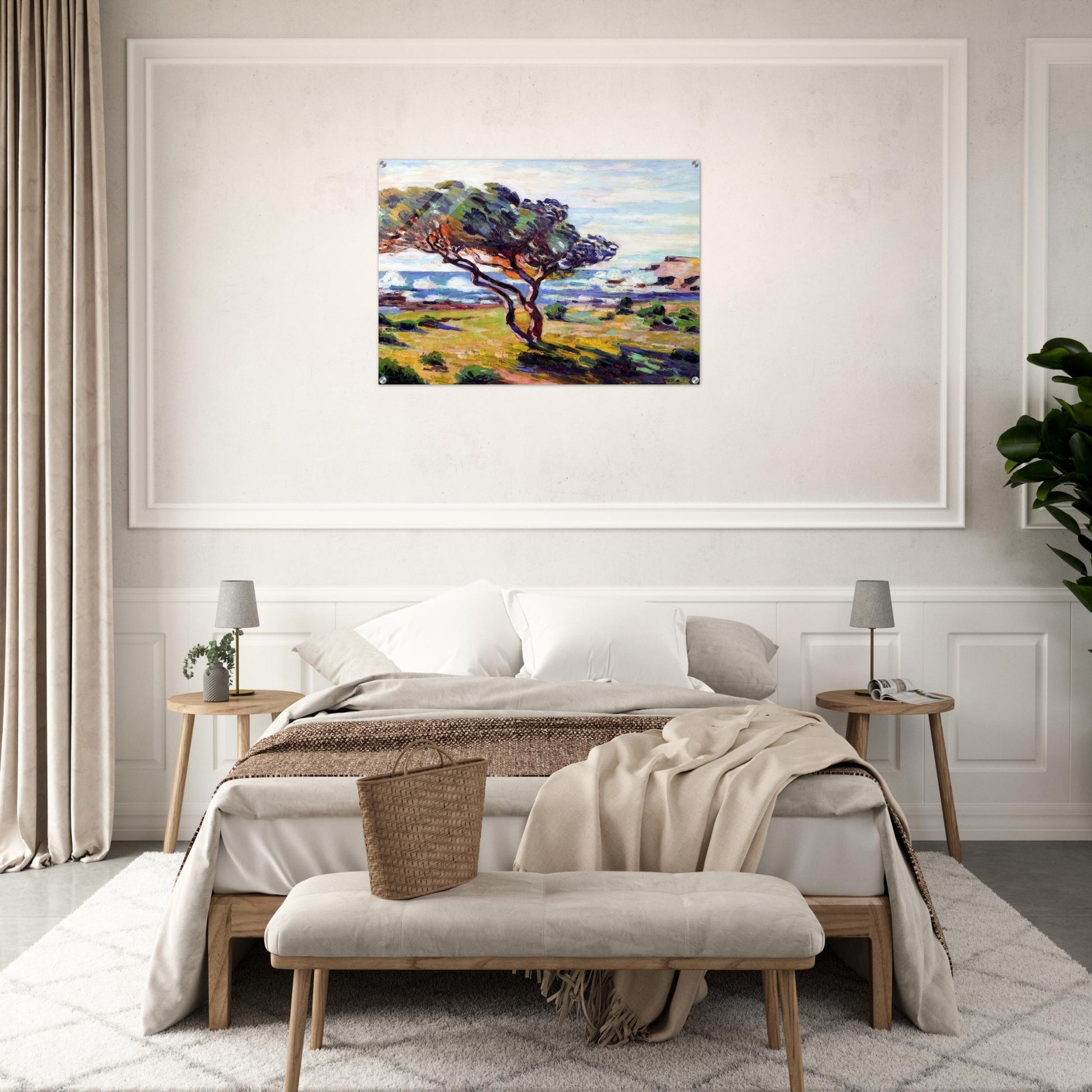 Rafales de vent, Le Brusc - 1911 - Armand Guillaumin Acrylic Print - 70x100 cm / 28x40″ inches | Armand Guillaumin Wall Art | Armand Guillaumin Prints