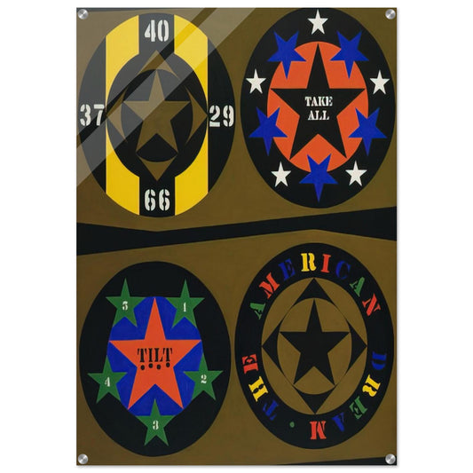The American Dream, I - Robert Indiana Acrylic Print - 70x100 cm / 28x40″ inches | Robert Indiana Wall Art | Robert Indiana Prints