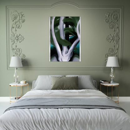 Birch and Pine Tree No. 1 - Georgia O'Keeffe Brushed Aluminum Print - 70x100 cm / 28x40 inches | Georgia O'Keeffe Aluminum Print | Georgia O'Keeffe Prints