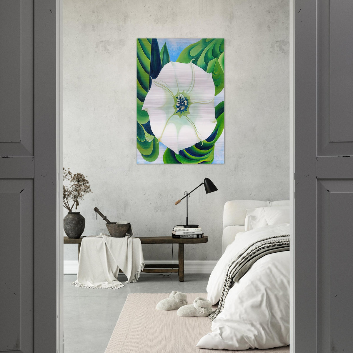 Jimson Weed - Georgia O'Keeffe Brushed Aluminum Print - 70x100 cm / 28x40 inches | Georgia O'Keeffe Aluminum Print | Georgia O'Keeffe Prints