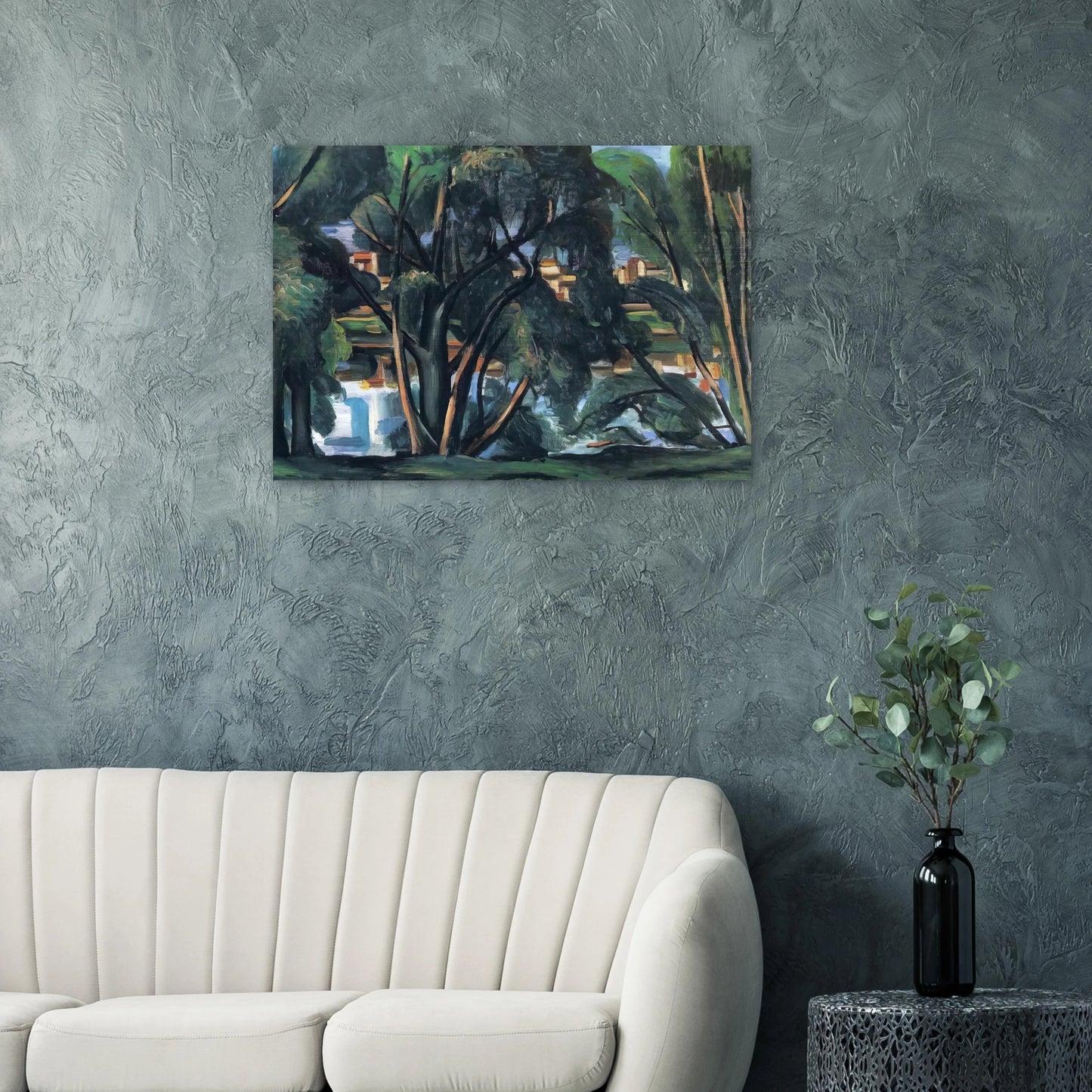 TREES ON THE BANKS OF THE SEINE 1913 - Andre Derain Brushed Aluminum Print - 70x100 cm / 28x40 inches | Andre Derain Aluminum Print | Andre Derain Prints